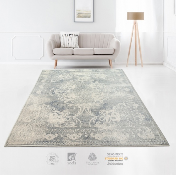 Vintage Beige Rug for Bedroom High-Quality New Zealand Wool I Vintage Office Rug Beige